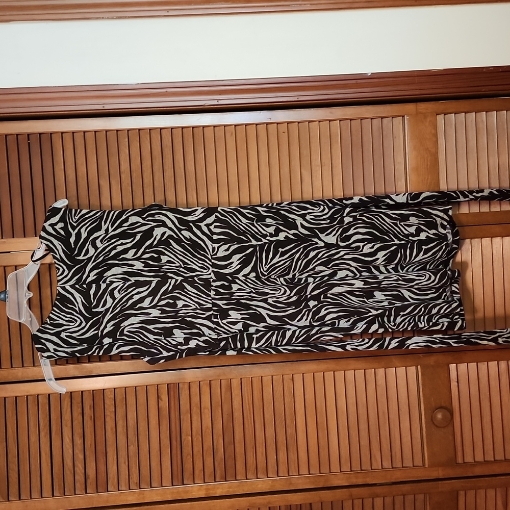 Zebra Animal Print Brown/Beige SZ M iZ Byer - Picture 2 of 5